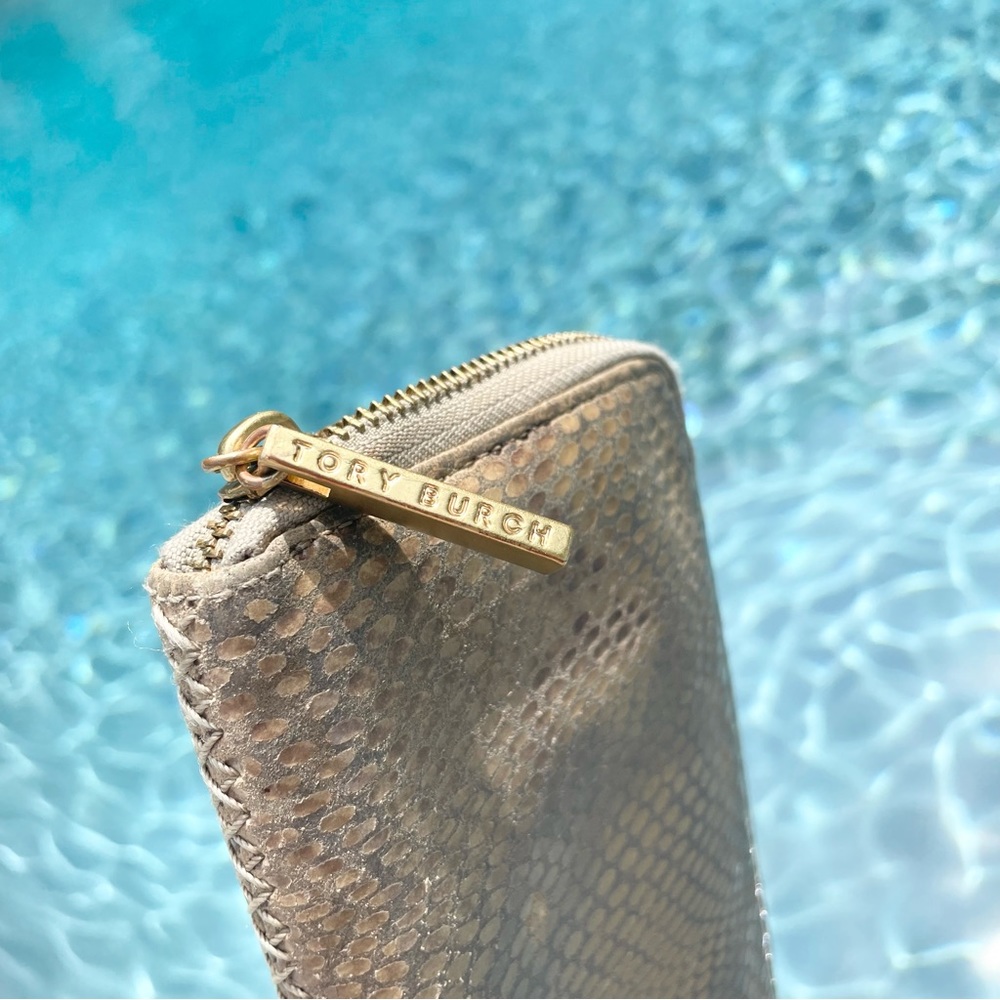 Tory Burch Python Continental Zip Wallet - Picture 4 of 9